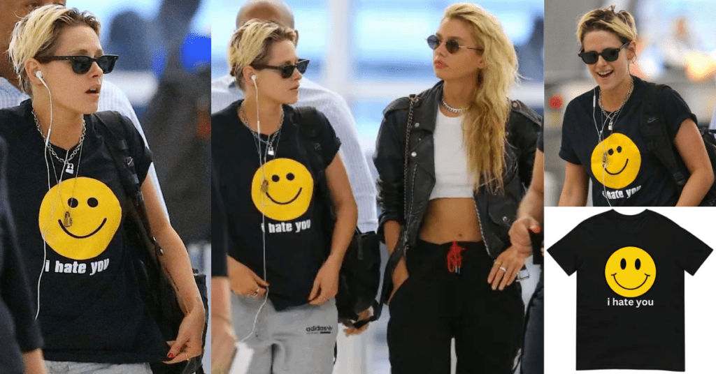 I Hate You Smiley T-Shirt Kristen Stewart. PYGear.com