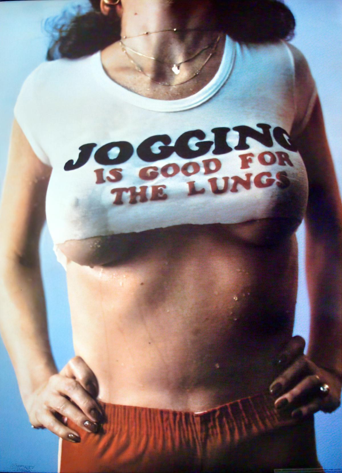 Jogging Is Good For The Lungs boobs shirt 1979 retro tee. PYGear.com