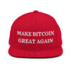 MAKE BITCOIN GREAT AGAIN Flat Brim Hat (Embroidered)