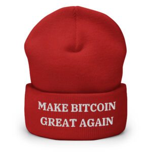 MAKE BITCOIN GREAT AGAIN Beanie hat (Embroidered)