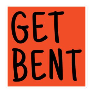 Bart Simpson GET BENT Sticker