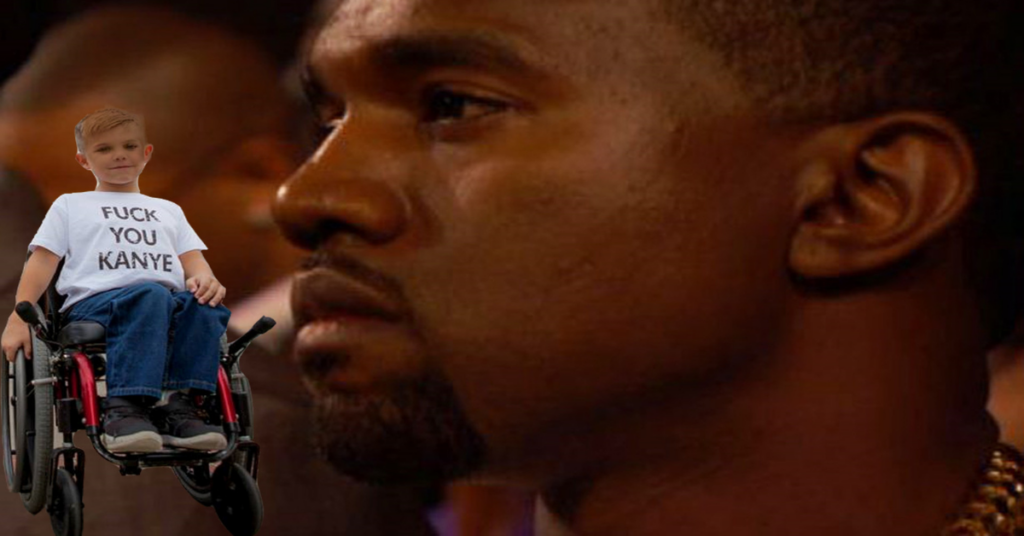 Fuck You Kanye t-shirt kid in wheelchair meme. PYGear.com