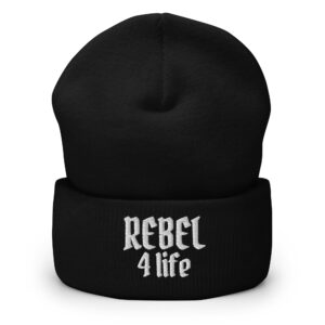 REBEL 4 Life Beanie hat (embroidered)