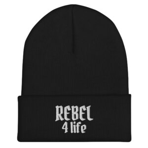 Alternative view of REBEL 4 Life Beanie hat (embroidered)