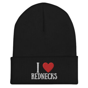 Alternative view of I Love Rednecks I Heart Rednecks embroidered Beanie hat