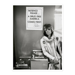 Keith Richards Drug Free America sticker