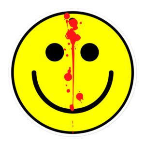 Smiley Face Bullet In The Head sticker
