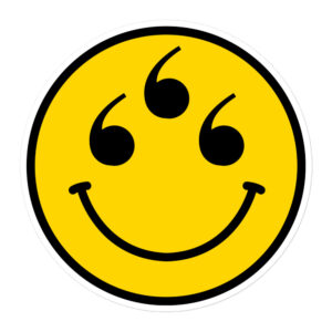666 Smiley Face sticker