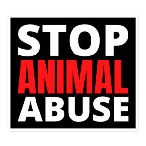 STOP ANIMAL ABUSE Sticker