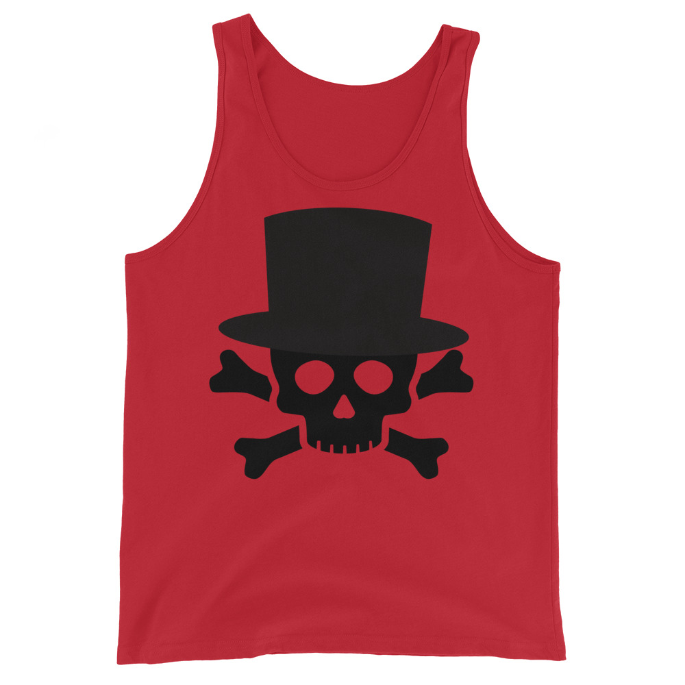 Skull and Bones with Top Hat Tank Top - Image 4