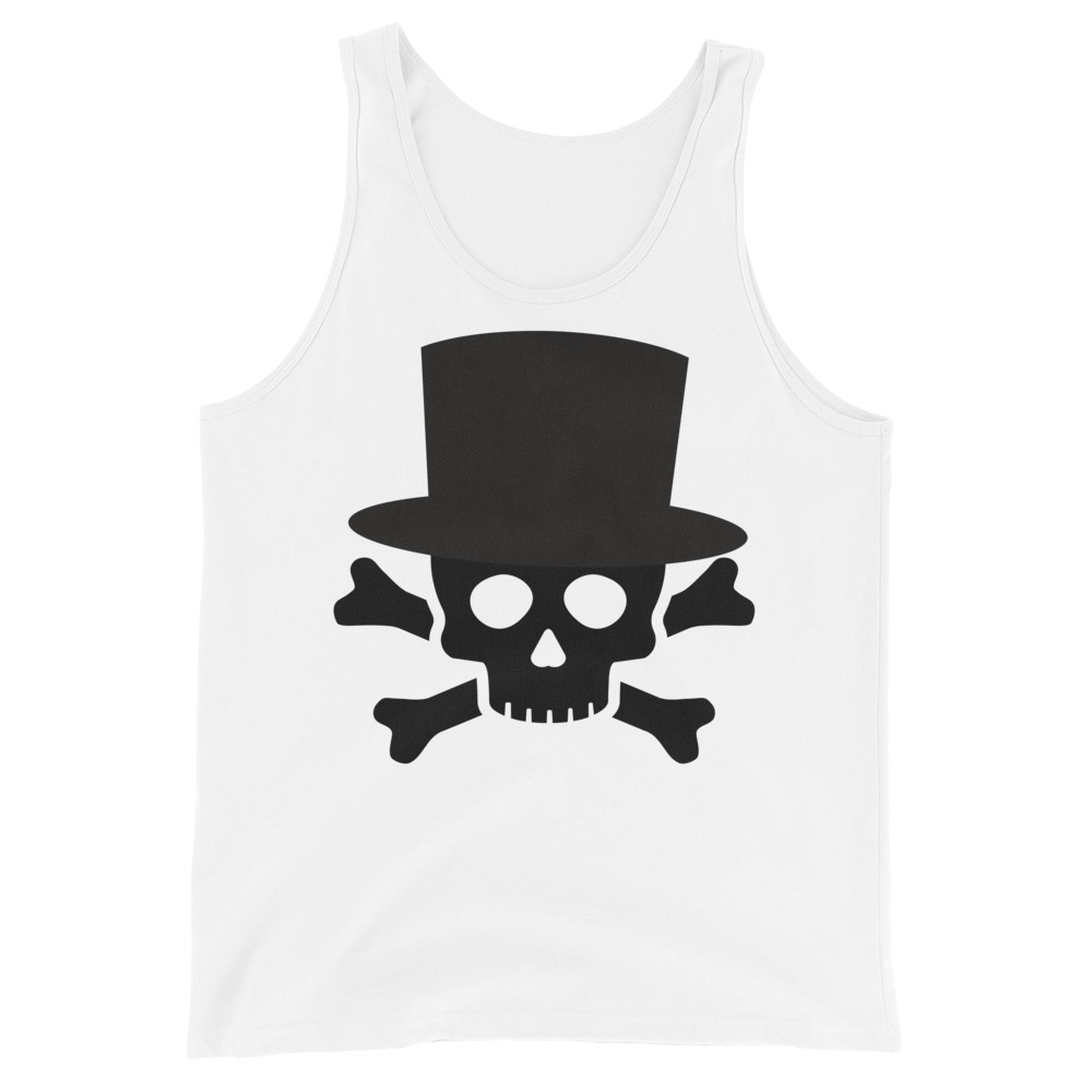 Skull and Bones with Top Hat Tank Top