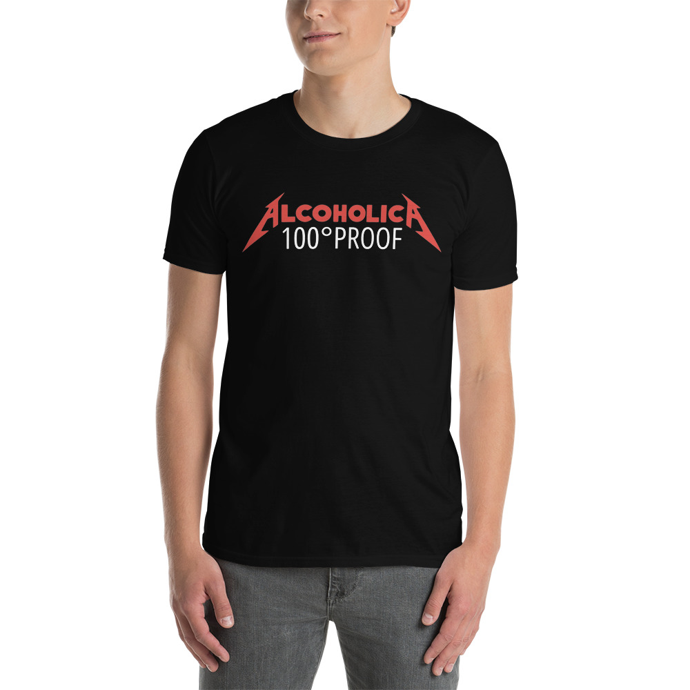 AlcoholicA 100 Proof T-Shirt - Image 5