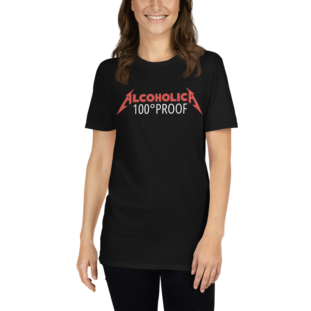 AlcoholicA 100 Proof T-Shirt - Image 6