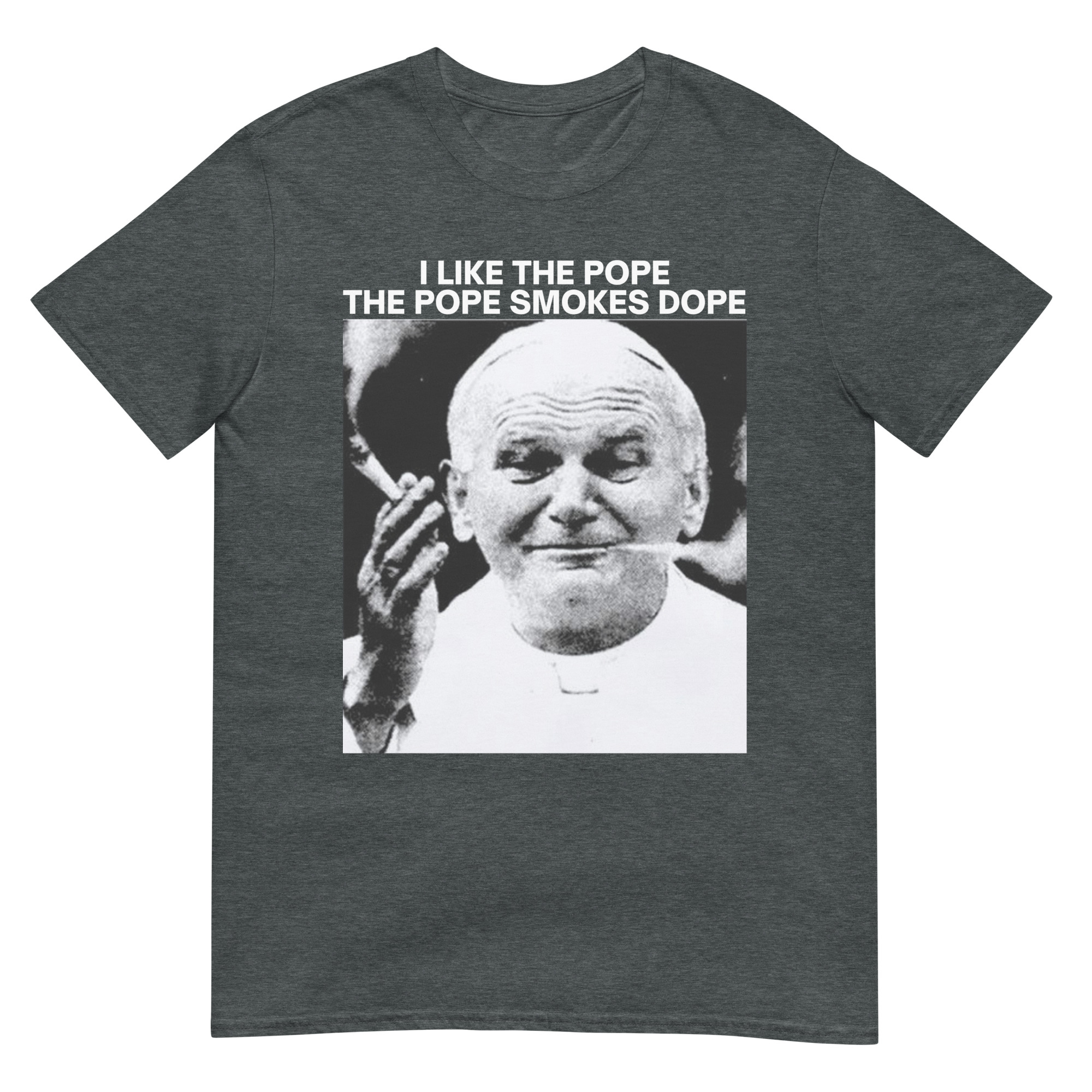 I Like The Pope The Pope Smokes Dope T-Shirt (Black) - Image 2