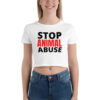 Stop Animal Abuse women’s crop top tee