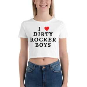 I HEART DIRTY ROCKER BOYS Women’s Crop Tee