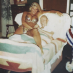 Anna Nicole Smith, age 26, with her 89 years old Billionaire husband J. Howard Marshall II, in his hospital bed.