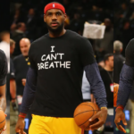 Lebron James & Kyrie Irving wearing George Floyd I Can't Breather shirt. PYGear.com