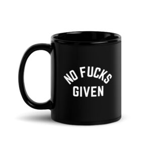 Alternative view of NO FUCKS GIVEN coffee mug