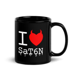 I Love SaTaN Black Coffee Mug | Japanese Visual Kei