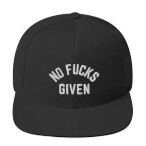 Alternative view of NO FUCKS GIVEN Flat Brim Hat (Embroidered)