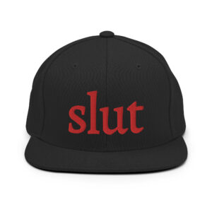 SLUT Embroidered Flat Brim Hat