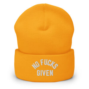 NO FUCKS GIVEN Beanie Hat (Embroidered) - Image 5