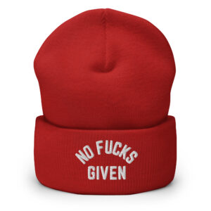 NO FUCKS GIVEN Beanie Hat (Embroidered) - Image 3