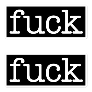 FUCK (typewriter font) Sticker Pack