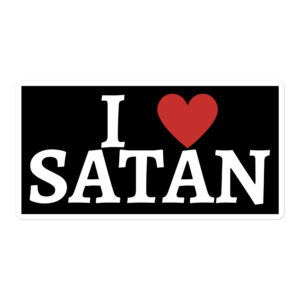 I Love SATAN - I Heart SATAN Sticker