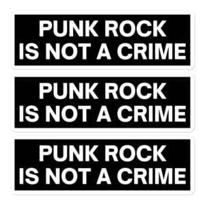 PUNK ROCK IS NOT A CRIME Sticker Pack (Black)