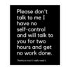 Please Don’t Talk To Me sticker (Black version)