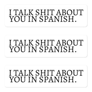 I TALK SHIT ABOUT YOU IN SPANISH Sticker Pack