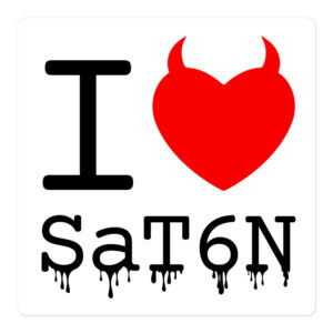 I Love SaTaN sticker | Japanese Visual Kei