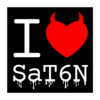I Love SaTaN sticker | Heart with Devil Horns