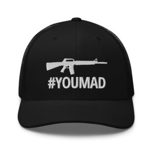 Alternative view of #YOUMAD Machine Gun Trucker Hat (Embroidered)