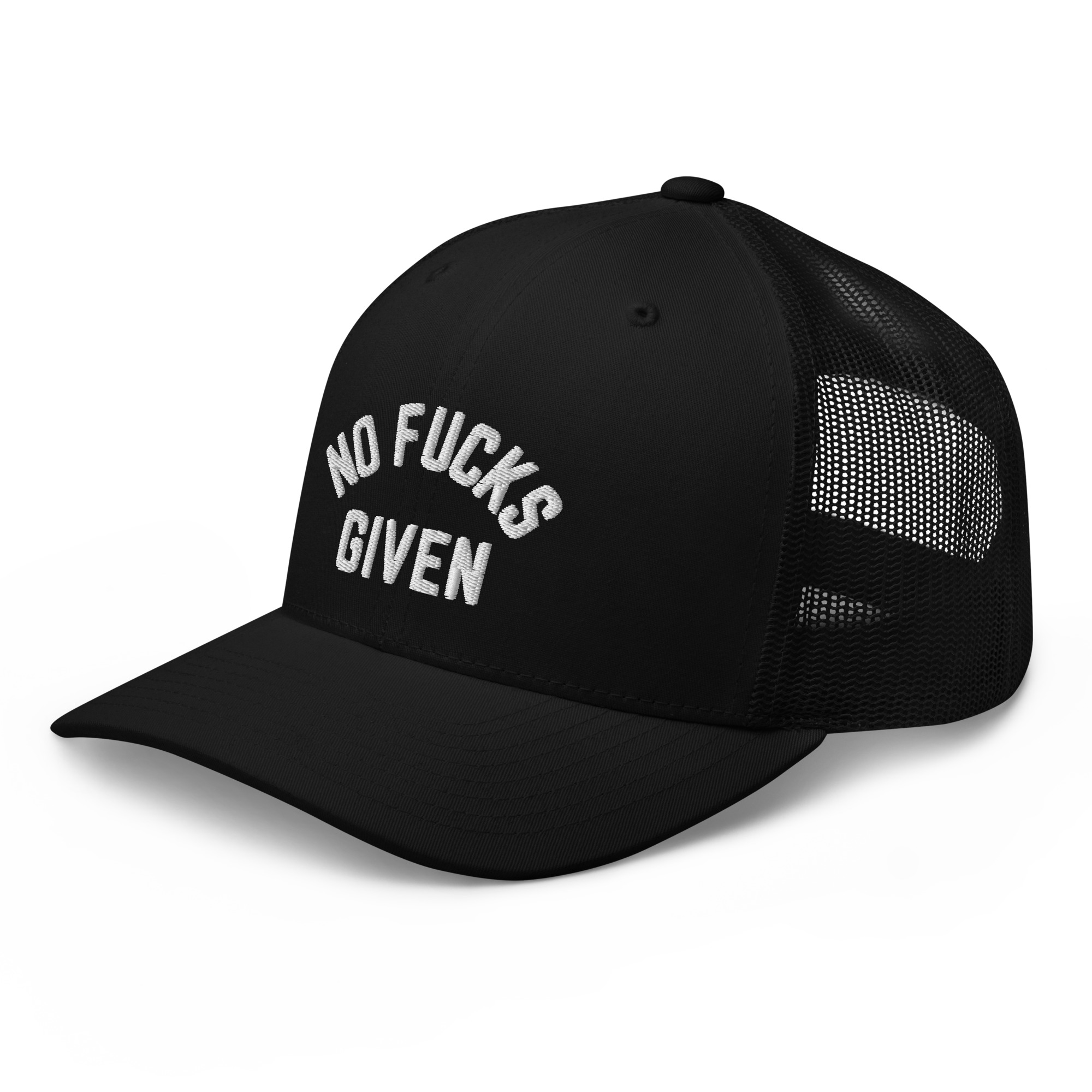 NO FUCKS GIVEN Trucker Hat (Embroidered) - Image 3