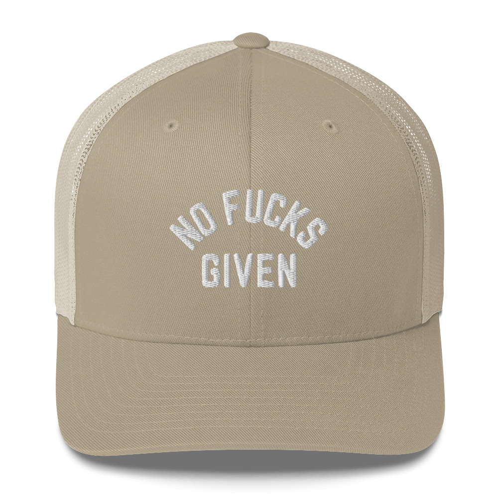 NO FUCKS GIVEN Trucker Hat (Embroidered) - Image 9