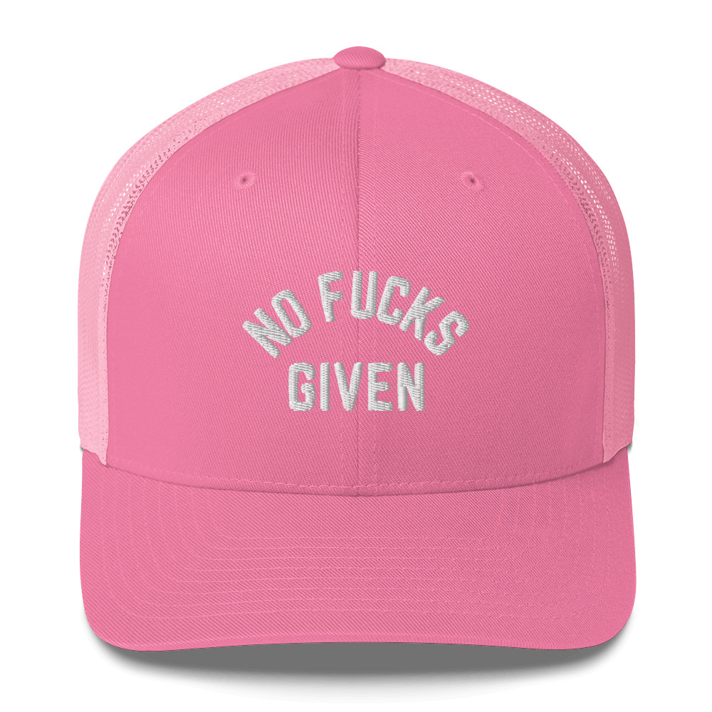 NO FUCKS GIVEN Trucker Hat (Embroidered) - Image 8