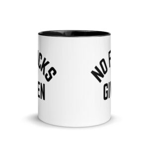 Alternative view of NO FUCKS GIVEN Mug with Color Inside