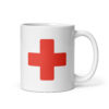 Red Cross white coffee mug