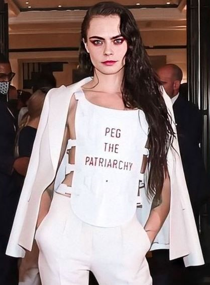 PEG THE PATRIARCHY as worn by Cara Delevingne