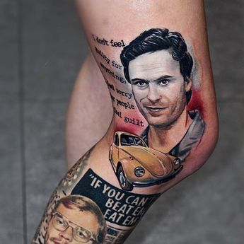 Ted Bundy tattoo Britnee Chamberlain damienwickhamtattoo