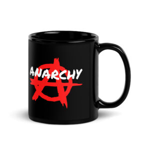ANARCHY Graffiti black coffee mug