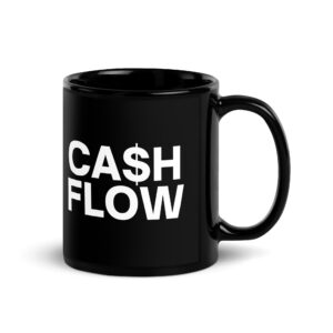 CASH FLOW Black Coffee Mug