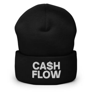 CASH FLOW Embroidered Beanie Hat
