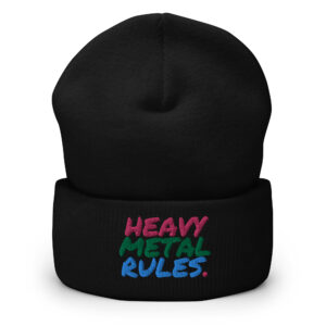 HEAVY METAL RULES Cuffed Beanie (Embroidered)