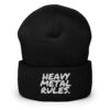 HEAVY METAL RULES Graffiti-Style Beanie Hat (Embroidered)