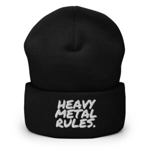 HEAVY METAL RULES Graffiti-Style Beanie Hat (Embroidered)