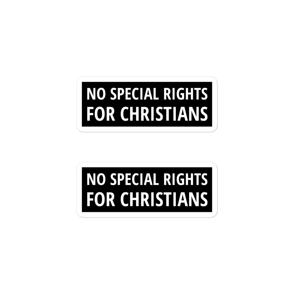 No Special Rights For Christians Sticker Pack - Image 2